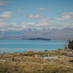 Lake Pukaki mit der Church of the good Shepard